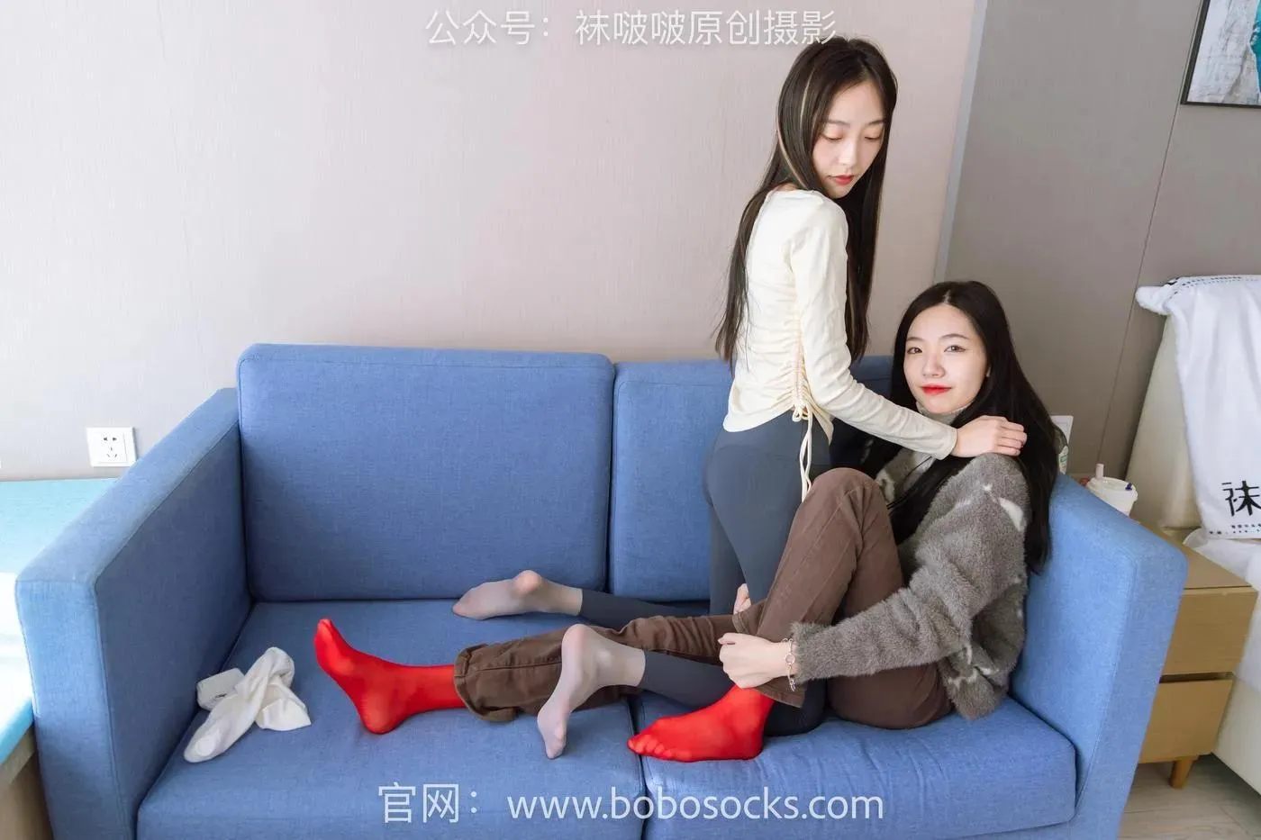 [BoBoSocks袜啵啵]NO.166 小甜豆稚予-板鞋、运动鞋、高跟鞋、白棉袜、蓝丝 [142P]插图7